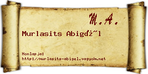 Murlasits Abigél névjegykártya
